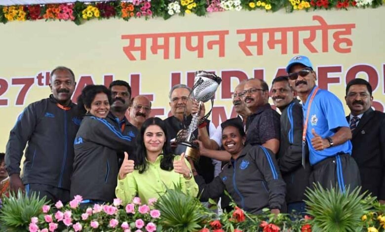 अखिल भारतीय वन खेलकूद प्रतियोगिता : छत्तीसगढ़ के खिलाड़ियों का शानदार प्रदर्शन 97 गोल्ड मेडल के साथ प्रथम स्थान पर 1 KSHITITECH 03 jpeg 2 KSHITITECH