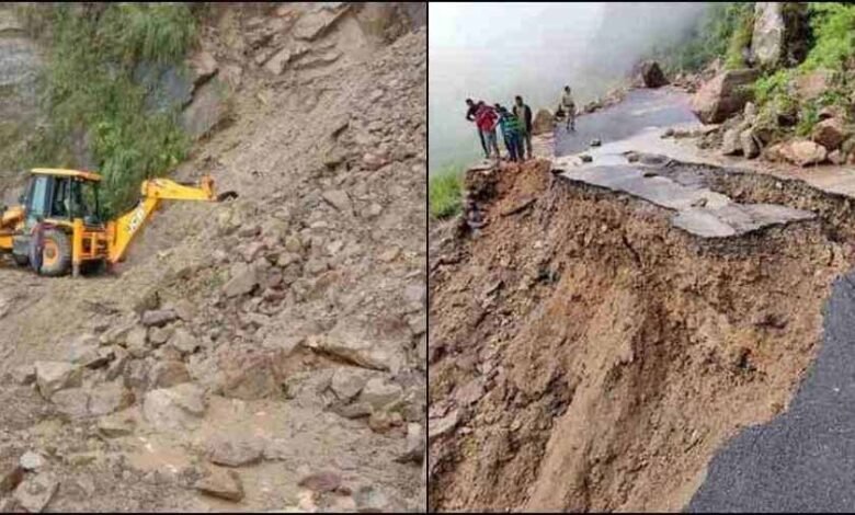 उत्तराखंड में हाईवे पर रूकी वाहनों की रफ्तार, दो दिनों से मार्ग बंद; NH के पास भूस्खलन जारी 1 KSHITITECH uttarakhand highway1 KSHITITECH