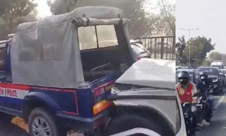 लखनऊ में हिमाचल प्रदेश के राज्यपाल शिव प्रताप शुक्ला के काफिले के वाहन दुर्घटनाग्रस्त हुए 1 KSHITITECH 10A 80 KSHITITECH