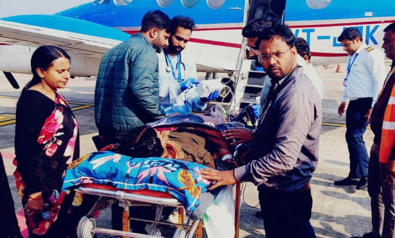 छतरपुर निवासी श्रीमती राजकुमारी गुप्ता को पीएमएयर एम्बुलेंस के माध्यम से समय पर हायर सेंटर रेफर कर उनकी जान बचाई गई 1 Console Corptech Pradakshina Consulting Pvt Ltd 11A 68 Console Corptech Pradakshina Consulting Pvt Ltd