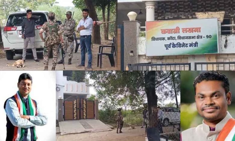 छत्तीसगढ़-रायपुर में पूर्व मंत्री कवासी लखमा और उनके बेटे के घर पर ईडी का छापा 1 KSHITITECH Cg 05 2 10 KSHITITECH