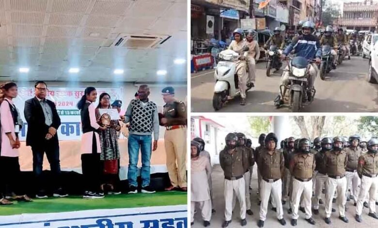 छत्तीसगढ़-मनेंद्रगढ़ में राष्ट्रीय सड़क सुरक्षा माह में वाहन चालकों को किया जागरूक 1 KSHITITECH Cg 03 2 9 KSHITITECH