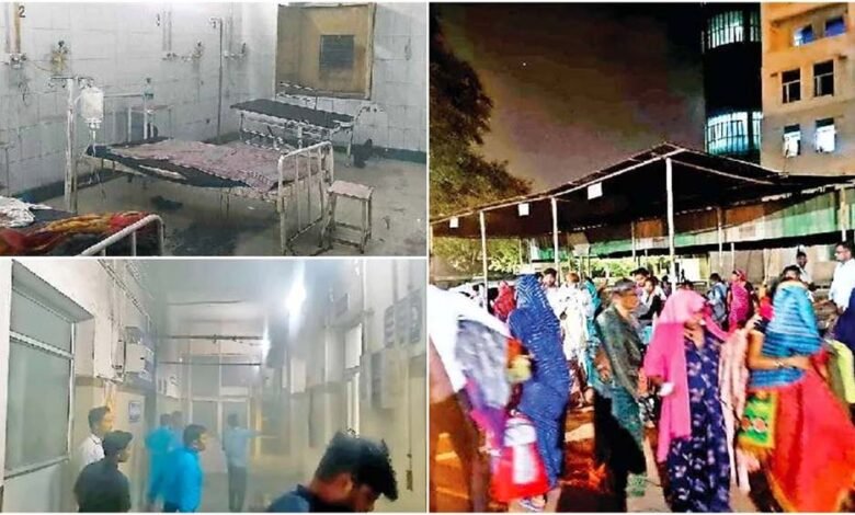 कमलाराजा अस्पताल में रात डेढ बजे शार्ट सर्किट से लगी आग, फायर ब्रिगेड की तीन गाड़ियों ने आग पर काबू पाया 1 KSHITITECH hos2 KSHITITECH