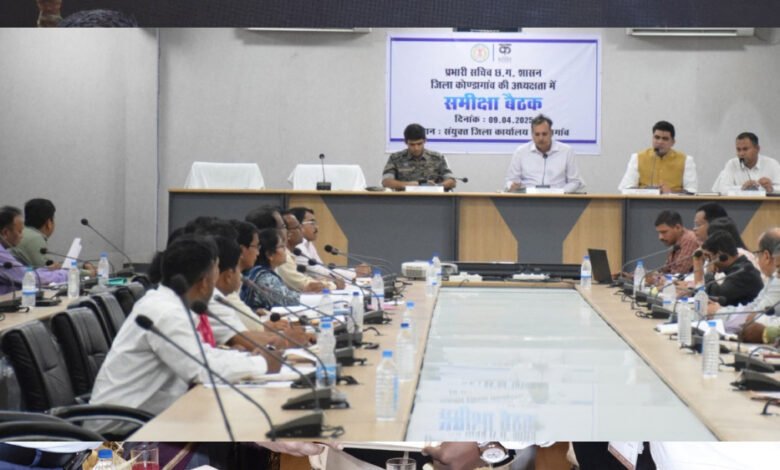 कोण्डागांव जिले के प्रभारी सचिव भीम सिंह ने जिला कार्यालय के सभाकक्ष में सभी जिला अधिकारियों की समीक्षा बैठक ली 1 KSHITITECH 10A 16 1 KSHITITECH