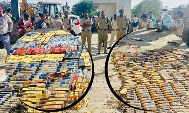 उज्जैन में शराबबंदी के बाद बड़ी कार्रवाई, 50 लाख की अवैध शराब पर चला बुलडोजर 1 KSHITITECH 23A 49 1 KSHITITECH