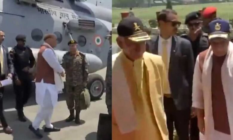 रक्षा मंत्री राजनाथ सिंह गुरुवार को श्रीनगर पहुंचे, चिनार एयरबेस पर जवानों से मिलेंगे और मौजूदा स्थिति का जायजा लेंगे 1 KSHITITECH 15A 54 KSHITITECH