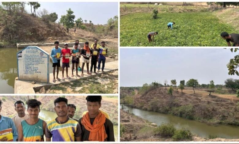 मोरघनिया नाला में बने चेक डेम से पानी को तरसते किसानों के चेहरे पर आई मुस्कान 1 KSHITITECH 28A 11 KSHITITECH