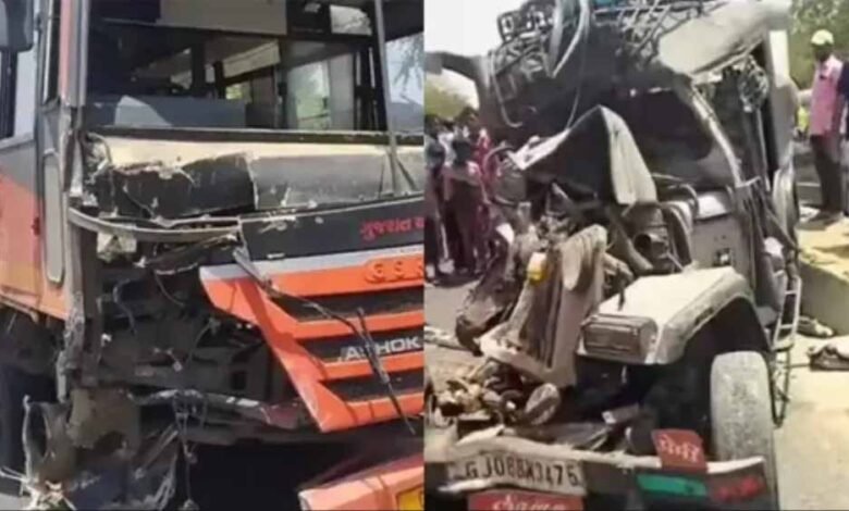साबरकांठा में बस, जीप और एक मोटरसाइकिल की जोरदार टक्कर से हुआ हादसा, हादसे में 6 लोगों की मौत 1 KSHITITECH ac 1 KSHITITECH