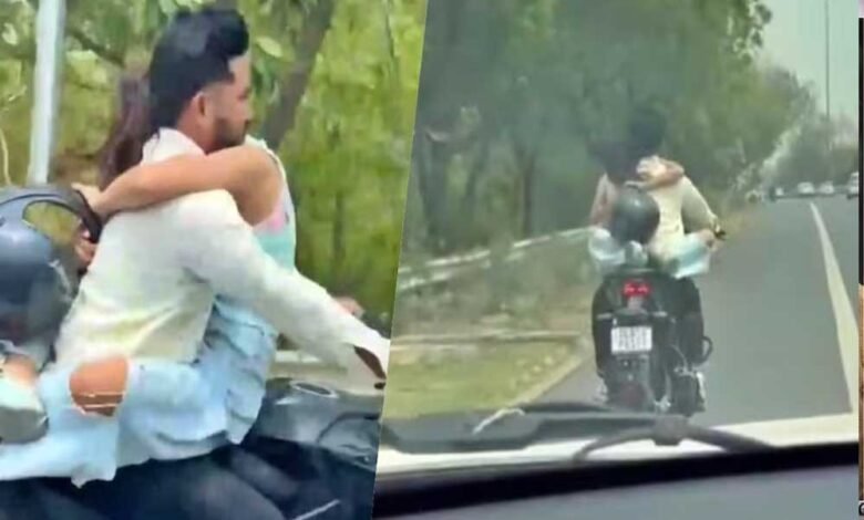 लड़की को गोद में बैठाकर एक्सप्रेस-वे पर बाइक दौड़ाई, पुलिस ने 53 हजार का चालान काटा, लोग बोले- इतने में तो थाइलैंड घूम आते 1 KSHITITECH 16A 134 1 KSHITITECH