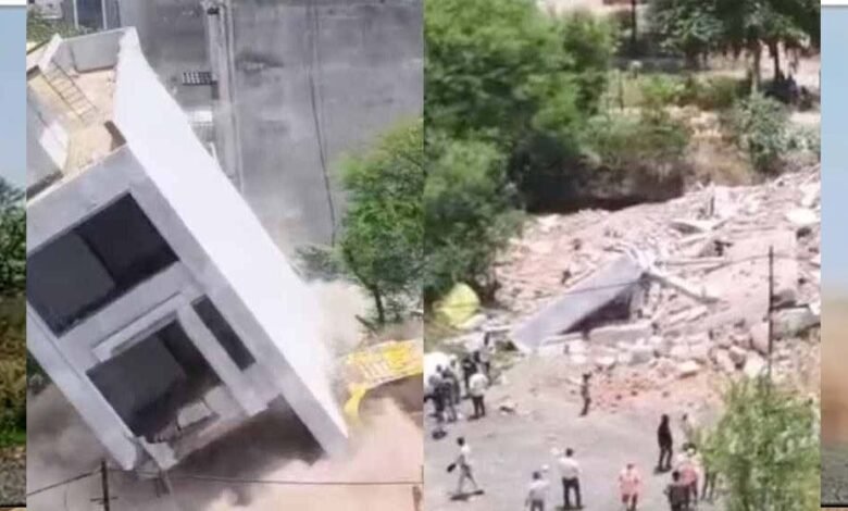 इंदौर में नगर निगम ने इमारत को डायनामाइट से उड़ाने पर विवाद, महापौर भार्गव ने जांच के दिए आदेश 1 KSHITITECH 5A 46 KSHITITECH